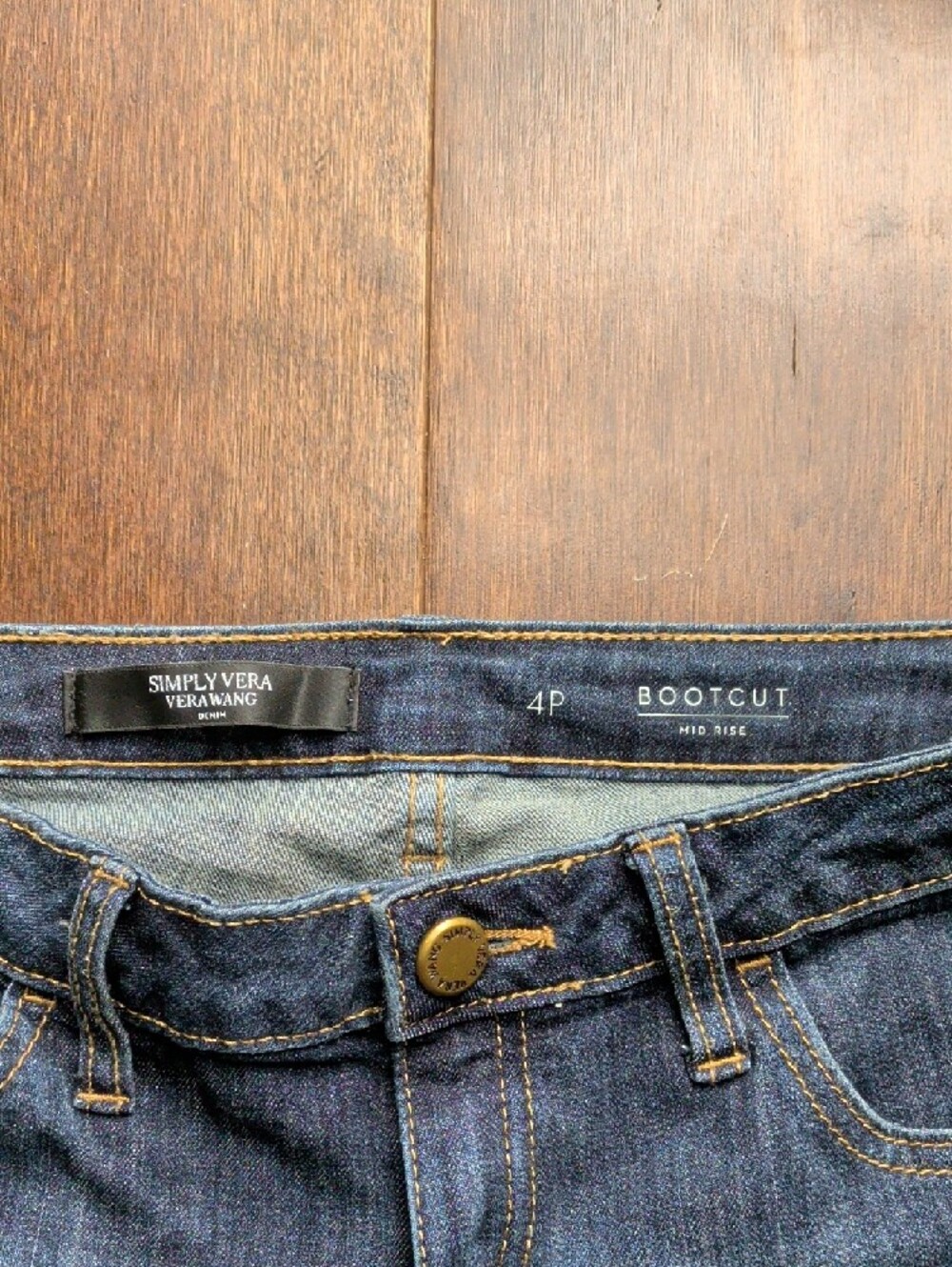 Simply Vera Vera Wang Dark Blue Skinny Jeans - Picture 2 of 3